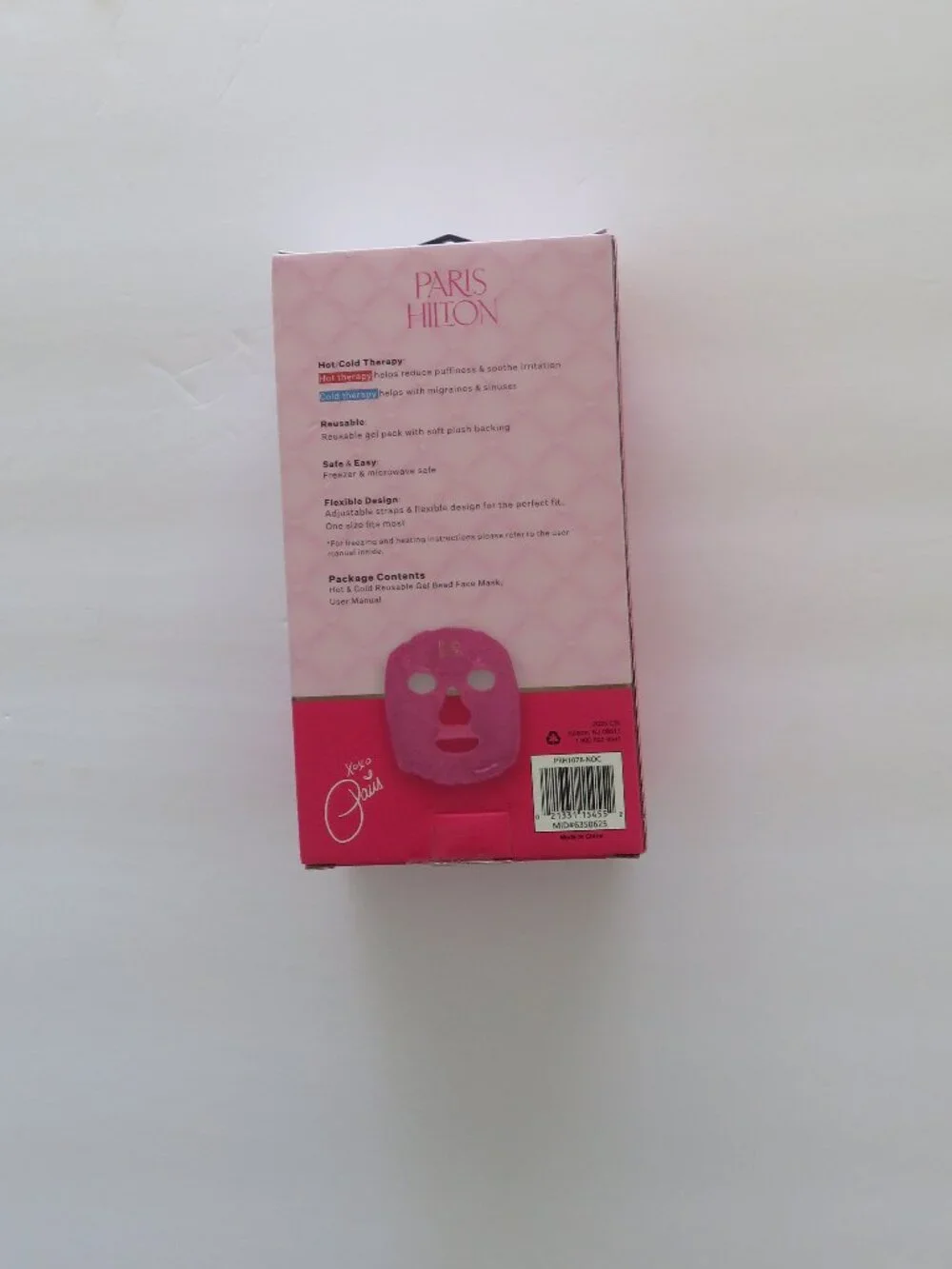 (#139) 1 Paris Hilton Pink Reusable Hot-Cold Gel Bead Face Mask